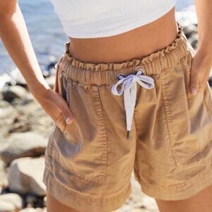 New Aerie Easy Woven Shorts Dark Tan / Khaki Size XS